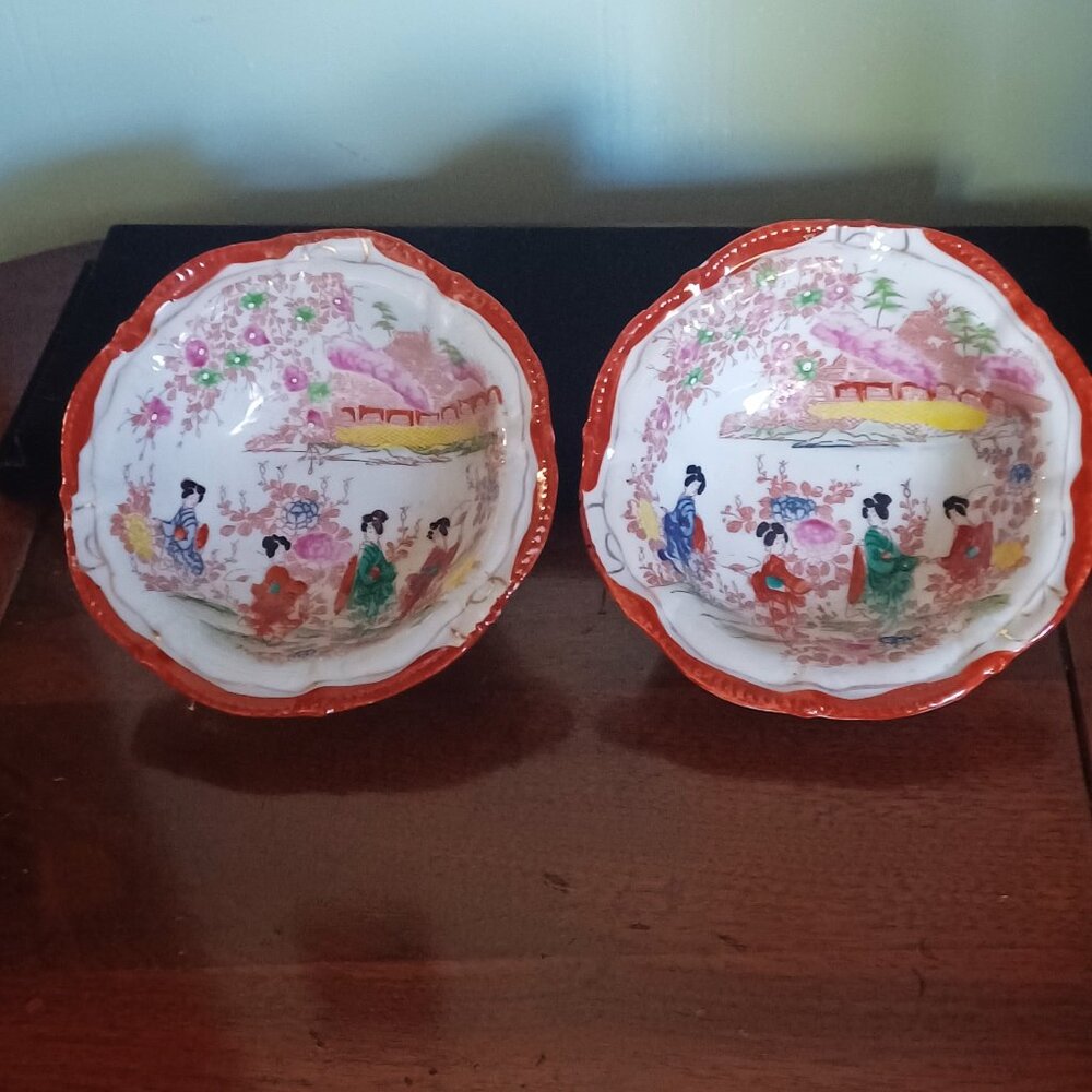 Vintage Geisha themed Dipping/ Rice Bowls - 2
